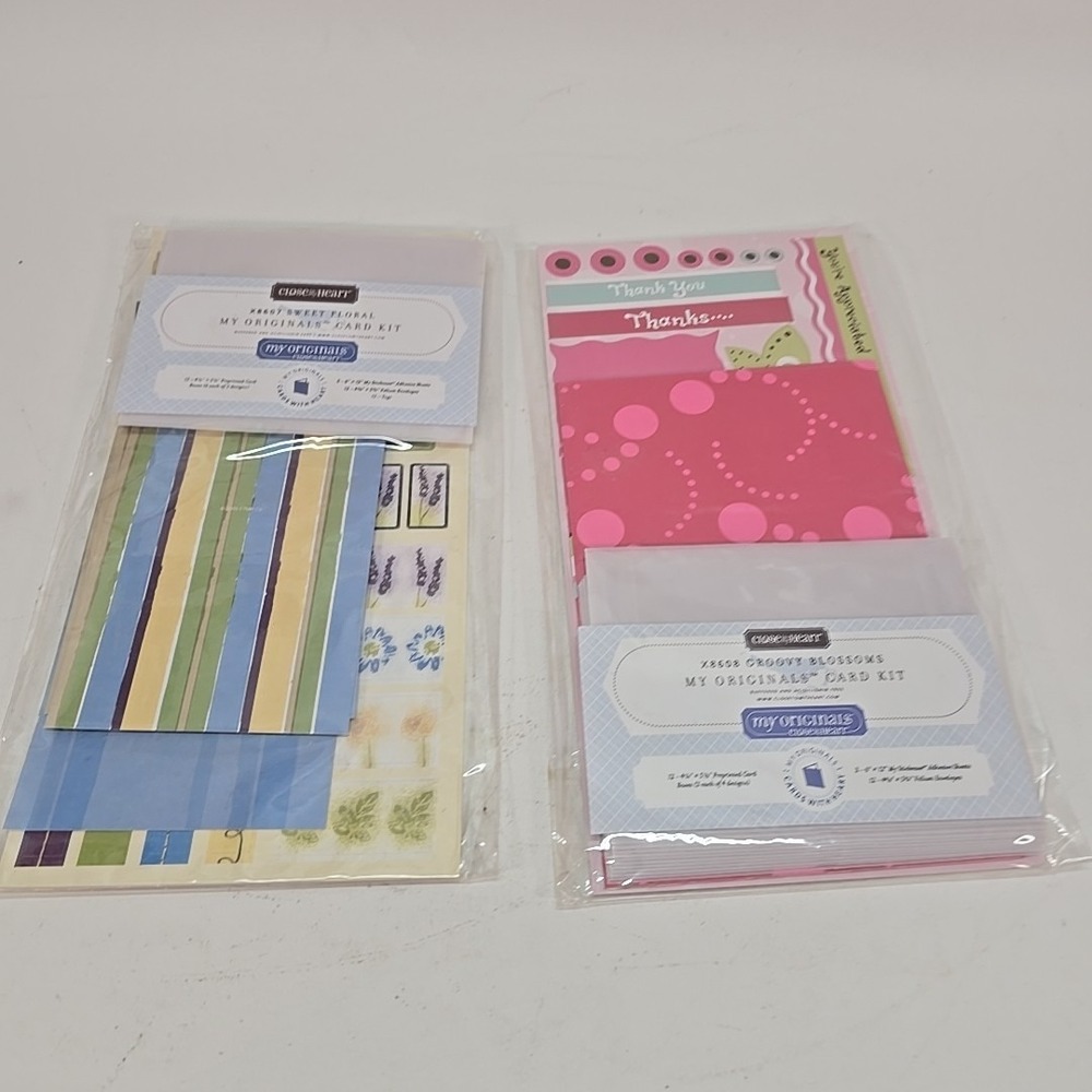 Close to My Heart Originals Card Kit X8607‎ Sweet Floral & X8608 Groovy Blossoms